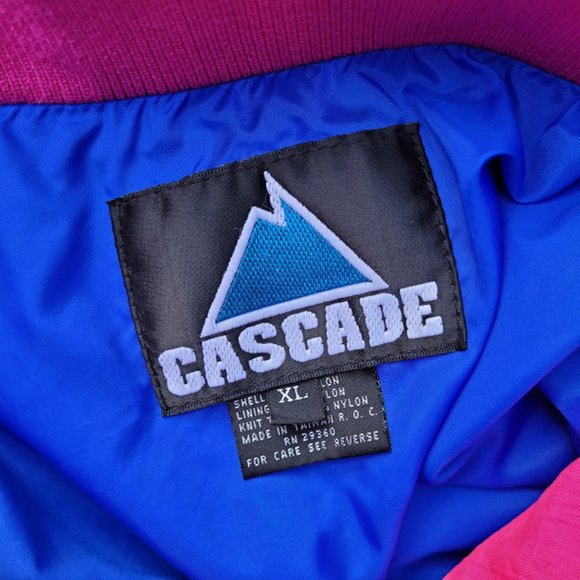 SOLD: VTG 80s 90s Color Block Wind Breaker XL - Picture 11 of 12